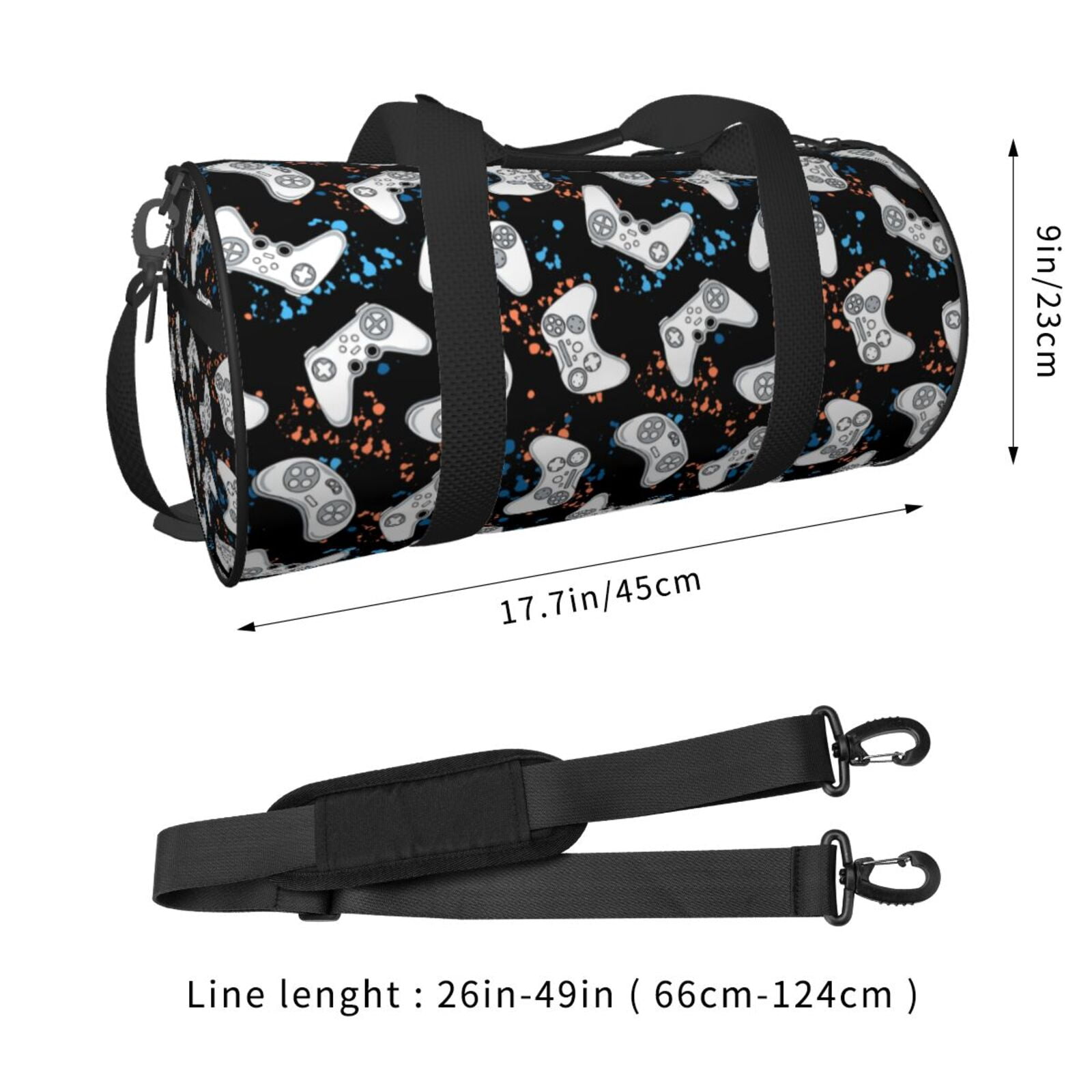 Vsdgher Game 45L Foldable Duffel Bag, Sports Gym Bag,Overnight Bag, Portable Weekender Bag for Airplanes