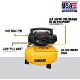 thumbnail image 2 of DEWALT Compresseur d'Air pour Crêpes 6 Gallons, 165 PSI (DWFP55126), 2 of 7