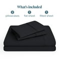 thumbnail image 3 of Bare Home Premium 1800 Collection 4-Piece Bed Sheet Set, Full, Black, 3 of 11