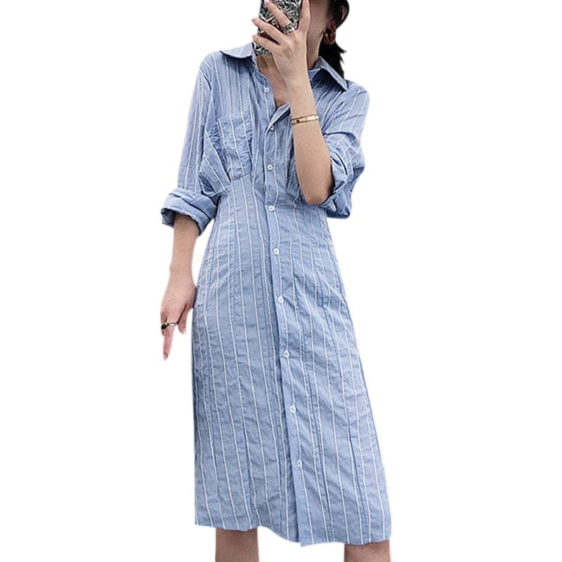 shirt dress korean style