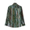 thumbnail image 3 of Camisas Para Hombre Manga Larga Y las camisas largas de Men de mangas impresas camisas de Cotton Stand Men (Green, M), 3 of 6