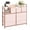 Pink, variant on Trilenars 39Inch Fabric Dresser,9-Drawer Closet Organizers and Storage,Fabric Storage Tower with Charging Station,Tv Stand Dresser for Bedroom,Hallway,Easy Pull Handle,Black Willow