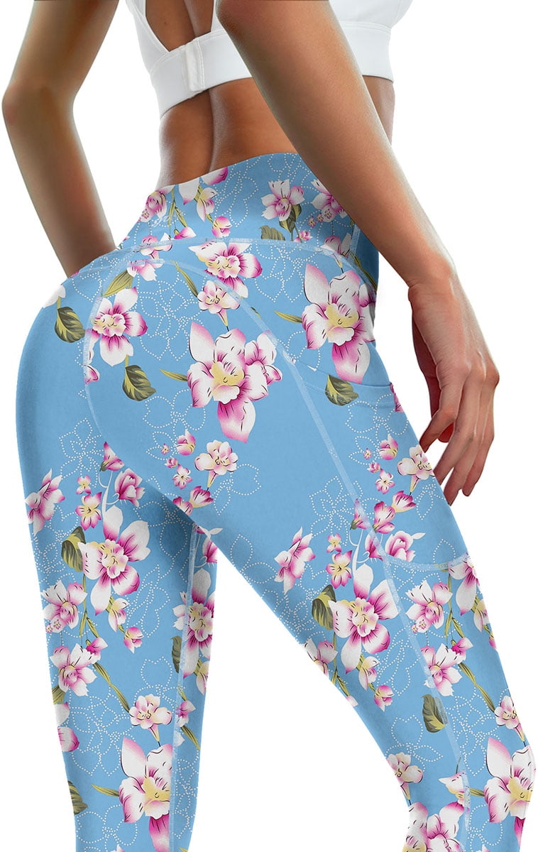 PPYOUNG Yoga Pants for Women with Pockets High Waisted Leggings