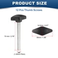 thumbnail image 2 of Uxcell Tee Thumb Screws, Carbon Steel Tee Wing Knobs for Hand Tightening Applications M8 x 70mm, 2 of 7