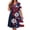 01# Multicolor, variant on Ihhxva Dress for Women Plus Size Loose Fit Patriotic Floral with Pockets July 4th Casual Summer Tunic Button down Short Sleeve V Neck L-5XL