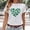 White, variant on Shamrock Print T-Shirt Round Neck Cotton Tops St Patricks Day T-Shirt for Girlfriend Funny T-Shirts (Black,XXXL)