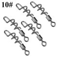 thumbnail image 3 of 50 Pcs Émerillons en Acier Inoxydable avec Vis pour Baril Roulant Hameçon Appât de Pêche Connecteur 10, 3 of 8
