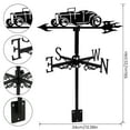 thumbnail image 4 of Protoiya Metal Weathervane, Mustang Airplane Car for Roof Barn Yard  Decor Roof Mount Weathervane Black Wrought Iron Look, 4 of 8