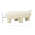 thumbnail image 5 of TOV Furniture Discus Ottomane Transitionnelle en Tissu de Polyester de 16,9 Po H, Crème, 5 of 5