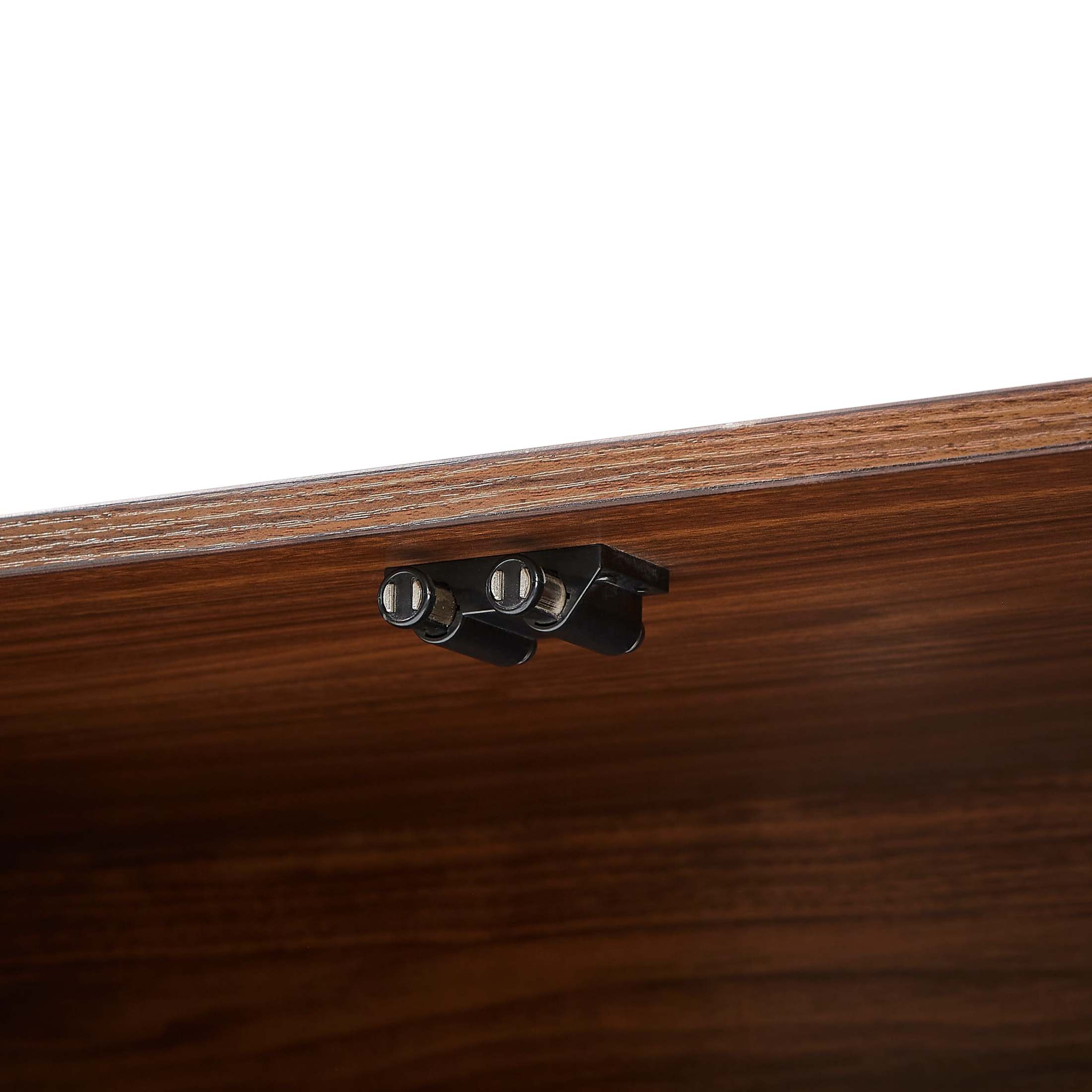 Noble House Harding Sideboard TV Stand, Wooden Striped Storage Buffet Cabinet, for Kitchen, Bedroom & Entryway, Walnut