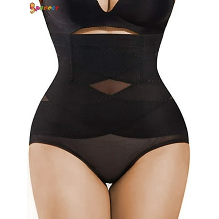 Spencer Women s High Waist Butt Lifter Shapewear Double Tummy Control Slimming Panty Waist Trainer Body Shaper Cincher Girdle (Size 4XL)
