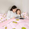 thumbnail image 4 of Manfei Cute Goblet Twin Comforter Sets,Olive Bedding Set,Pink Reversible,2pcs,1 Comforter and 1 Pillowcase, 4 of 7