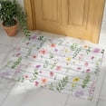thumbnail image 2 of Spring Summer Flower Indoor Door Mat 20x31.5 Inch Eucalyptus Leaves Countryside Board Front Door Mat Non Slip Washable Entryway Rug Low Profile Dirt Trapper Doormat for Bathroom Kitchen Bedroom, 2 of 9