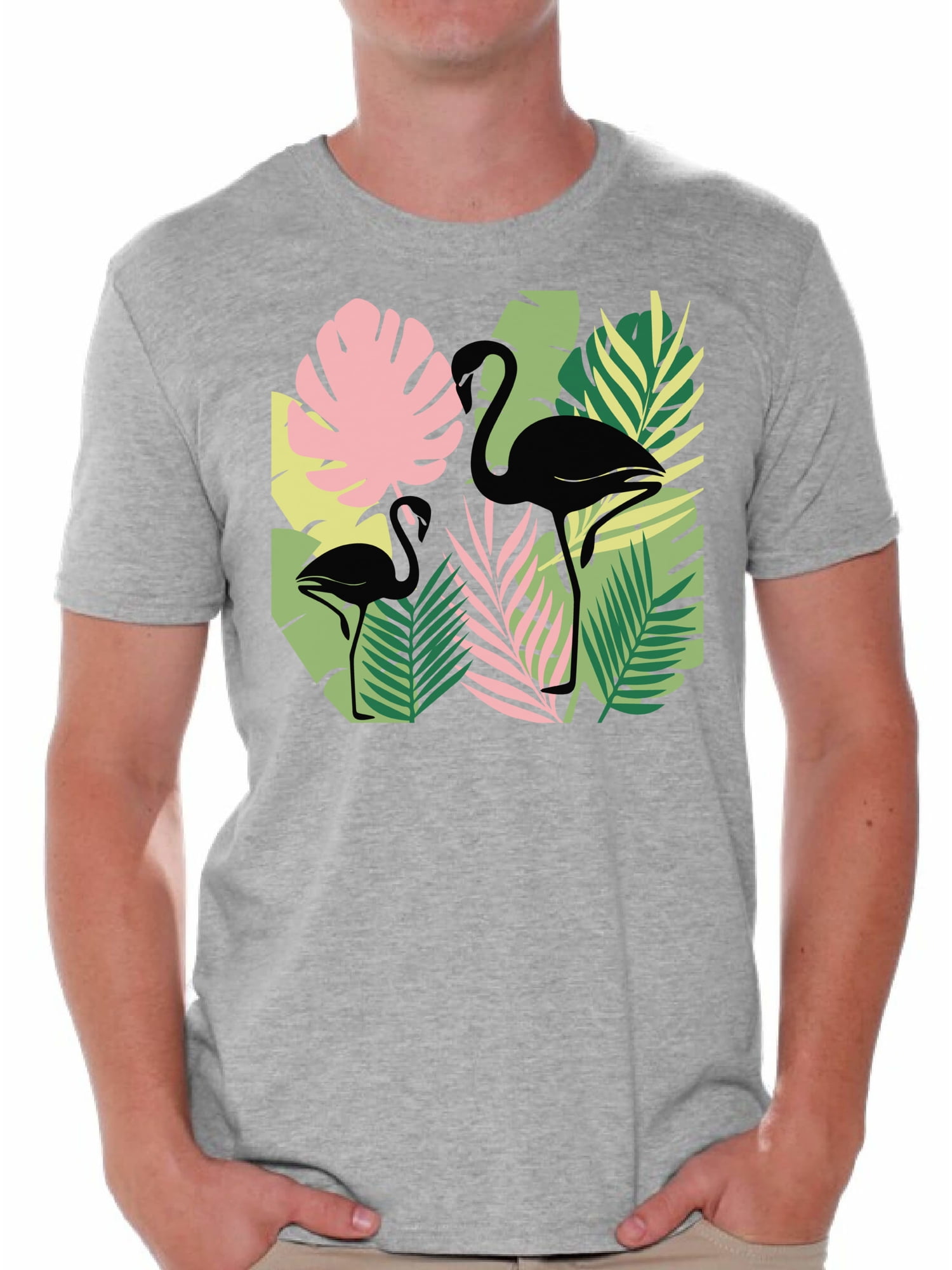 Awkward Styles - Awkward Styles Black Flamingos T Shirt for Men Summer