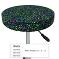 thumbnail image 4 of Round Bar Stool Seat Covers, multicolored cosmic starry sky Elastic Round Chair Cover Stool Seat Slipcover Bar Stool Cushions Round Pad for 12-14 inch, 4 of 7