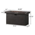 thumbnail image 4 of Crawford Outdoor Lightweight Concrete Rectangular Fire Pit - 50,000 BTU, Brown, 4 of 11