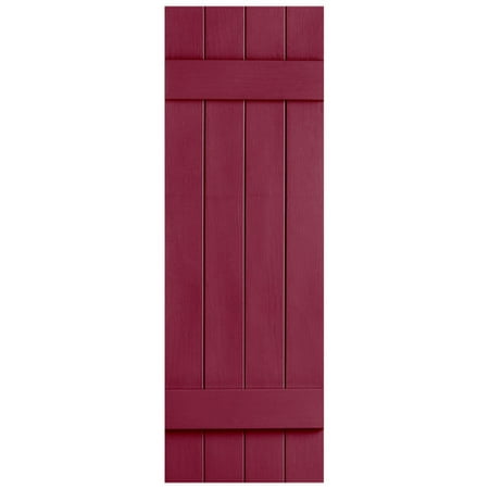 Alpha Shutters Exterior Vinyl 4 Board N Batten Closed Shutter (Set of (Best Price Plantation Shutters)