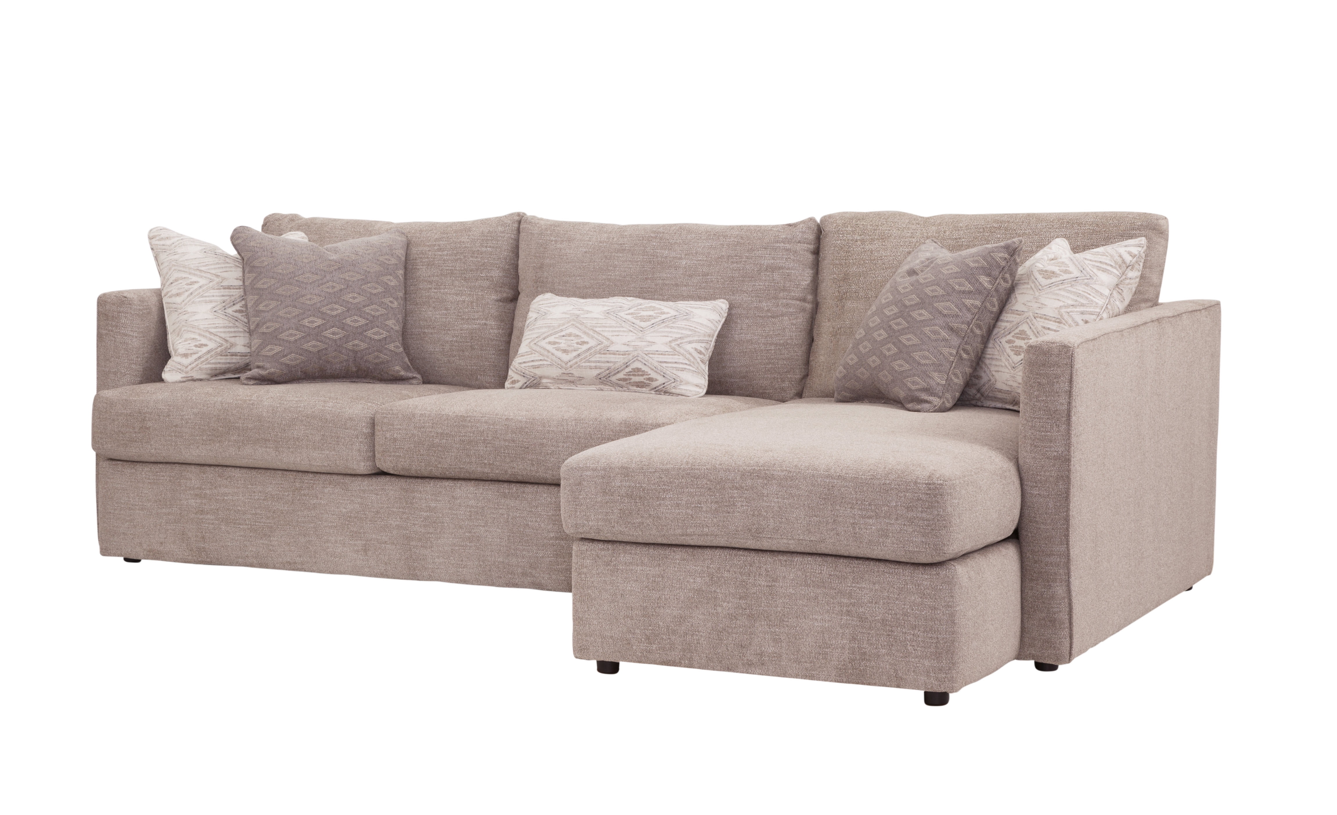 American Furniture L Shaped Sectional Sofa /w 5 Accent Pillows