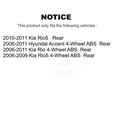 thumbnail image 2 of Kugel Front Rear Wheel Bearing and Hub Assembly Kit for Car Hyundai Accent Kia Rio Rio5 - Left Right Side (Driver Passenger) K70-101569, 2 of 8