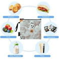 thumbnail image 5 of 3 Size Reusable Food Storage Bags Set Airtight Zipper Closure Lunch Snacks Travel Organizer White Ghost Figures, 5 of 8
