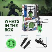 11.75 Marvel Avengers Hulk Flying Figure Helicopter Toy – Infrared Hover Chopper, Ages 6+