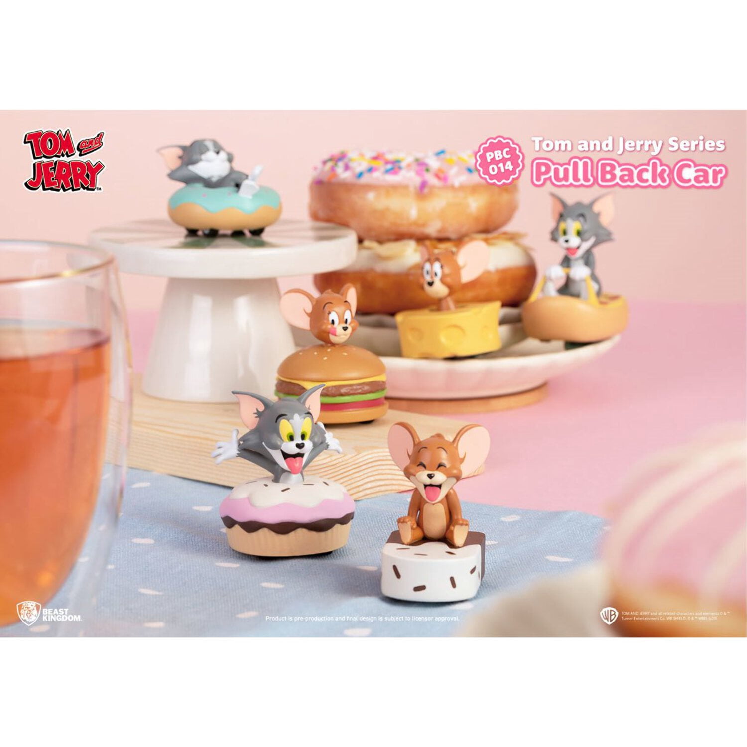 Tom and Jerry Series Pull Back Car Blind box Set(6pcs)(Pull Back Car)