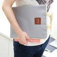 thumbnail image 6 of Zippered Multi-Functional Layered Document Bag Laptop Case Mobile Canvas Briefcase, 6 of 9