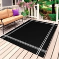 thumbnail image 4 of Outdoor Rug 3x5 ft Solid Color Outdoor Large Area Rug Non Slip Rubber Ash Black Front Door Mat RV Rug Camping Carpet Patio Outdoor Rugs for Backyard Balcony Deck Porch Indoor, 4 of 9