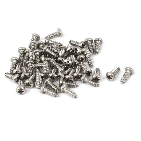 Unique Bargains M2.2x6.5mm Stainless Steel  Round Pan Head Self Tapping Screws 50pcs