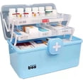 thumbnail image 2 of Caja de medicamentos portátil de emergencia médica de 1 pieza gran capacidad organizador familiar azul, 2 of 5