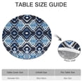 thumbnail image 6 of Blue Ethnic Geometric Pattern Round Fitted Tablecloth with Elastic Edge,Dining Table Cover Waterproof,Outdoor Round Tablecloth for Camping,Dining,Indoor and Outdoor, 6 of 7