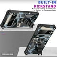 thumbnail image 3 of Camouflage Magnetic Kickstand Case for Google Pixel 6A, Military Grade Heavy Duty Shockproof Protection Army Camo Phone Cover for Google Pixel 6A MC Dark Blue, 3 of 7
