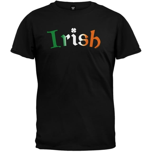 St. Patrick's Day - Irish Black Adult T-Shirt - Large