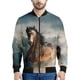 thumbnail image 2 of Nuevo abrigo para hombre con estampado 3D de caballos, chaqueta de calle de moda de manga larga, chaqueta de vuelo informal, chaqueta de cuello alto para exteriores, 2 of 4