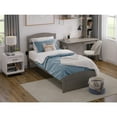 thumbnail image 3 of AFI Warren Solid Wood Twin Extra Long Bed w/ Footboard in Gray, 3 of 10