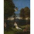 thumbnail image 2 of Lorenzo Lotto 12x14 Gold Ornate Wood Frame and Double Matted Museum Art Print Titled - Allegory of Chastity (C. 1505), 2 of 4