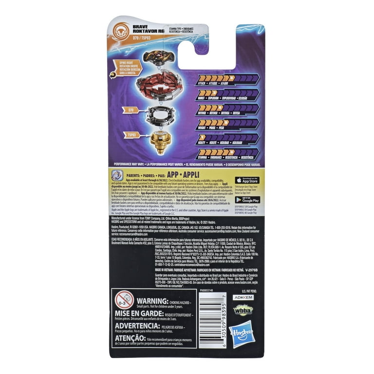 Beyblade Burst Surge Speedstorm Brave Roktavor R6 Single Pack