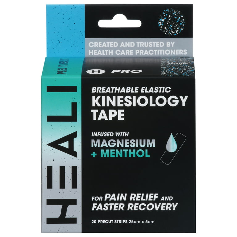 Heali Precut Kinesiology Tape Infused with Magnesium & Menthol