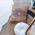 thumbnail image 4 of Boho Pillow Covers 18x18 Inch, Vintage Carpet Pattern Throw Pillow Cover Red Orange Antique Ethnic Decorative Pillow Cases Home Decor Square Pillowcase, 4 of 6