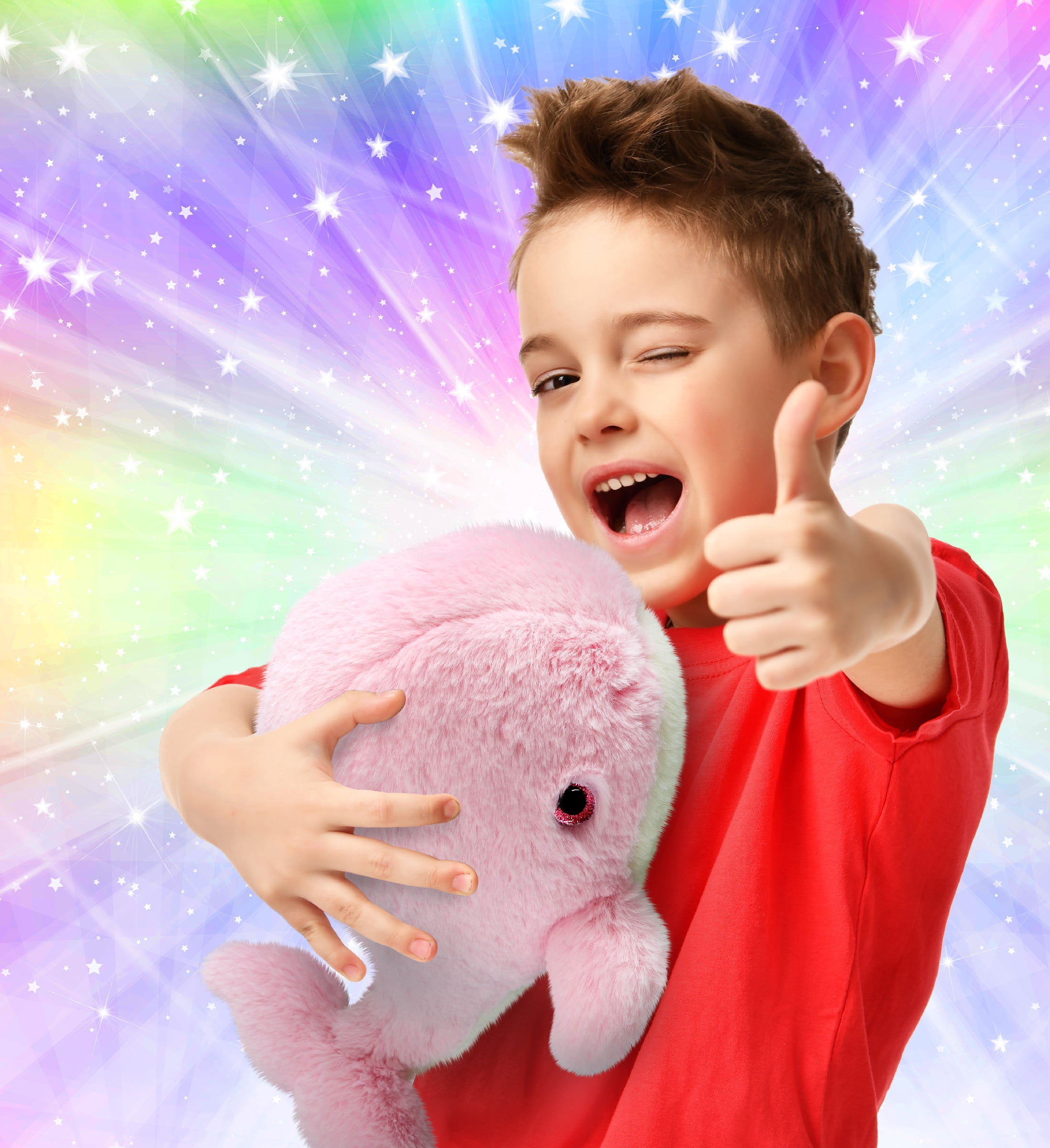 Pink whale plush sale