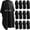 Black, variant on 12Pcs Barber Cape 64 x 56'' Large Waterproof Hair Cutting Salon Cape Adjustable Snaps for Hair Dye Salon Stylist Supplies
