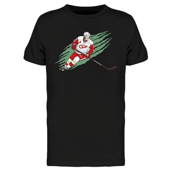 Ice Hockey Player Slide T-Shirt Men -Image by Shutterstock, Male Medium