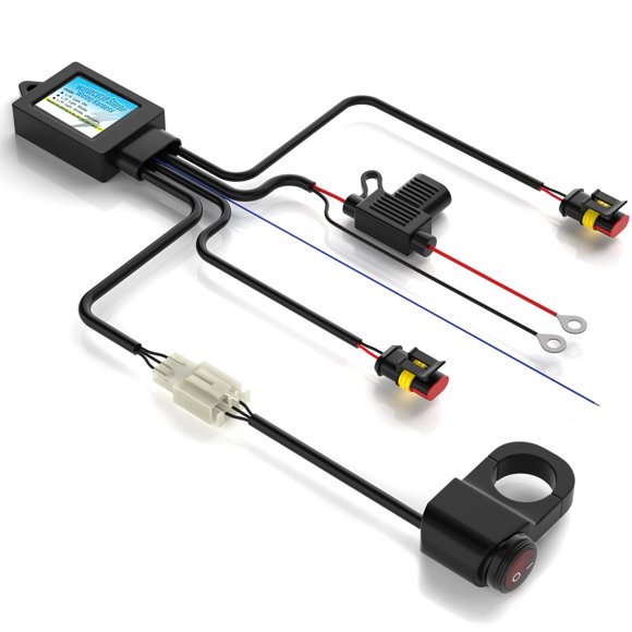 Somaer Kit de Faisceau de Lumière LED pour Moto, Modes Toujours Allumage/pulvérisation/clignage Gauche et Droit - 3 Modes en Option, Contrôle Intelligent Amélioré pour Conduite de Moto