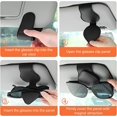 thumbnail image 2 of Juego de 2 clips para gafas de sol de coche Pu+hierro, soporte universal práctico para gafas de sol con adsorción magnética, color negro brillar Electrónica, 2 of 5