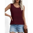 thumbnail image 3 of PRETTYGARDEN Womens Crochet Tank Tops Summer Spring Boho Sleeveless Cute Knit Sweater Vest Trendy Beach Vacation Clothes, 3 of 11