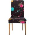 thumbnail image 2 of ABPHQTO Funda protectora para silla elástica con planetas del espacio exterior, funda protectora para comedor, Hotel, boda, fiesta, juego de 4, 2 of 4