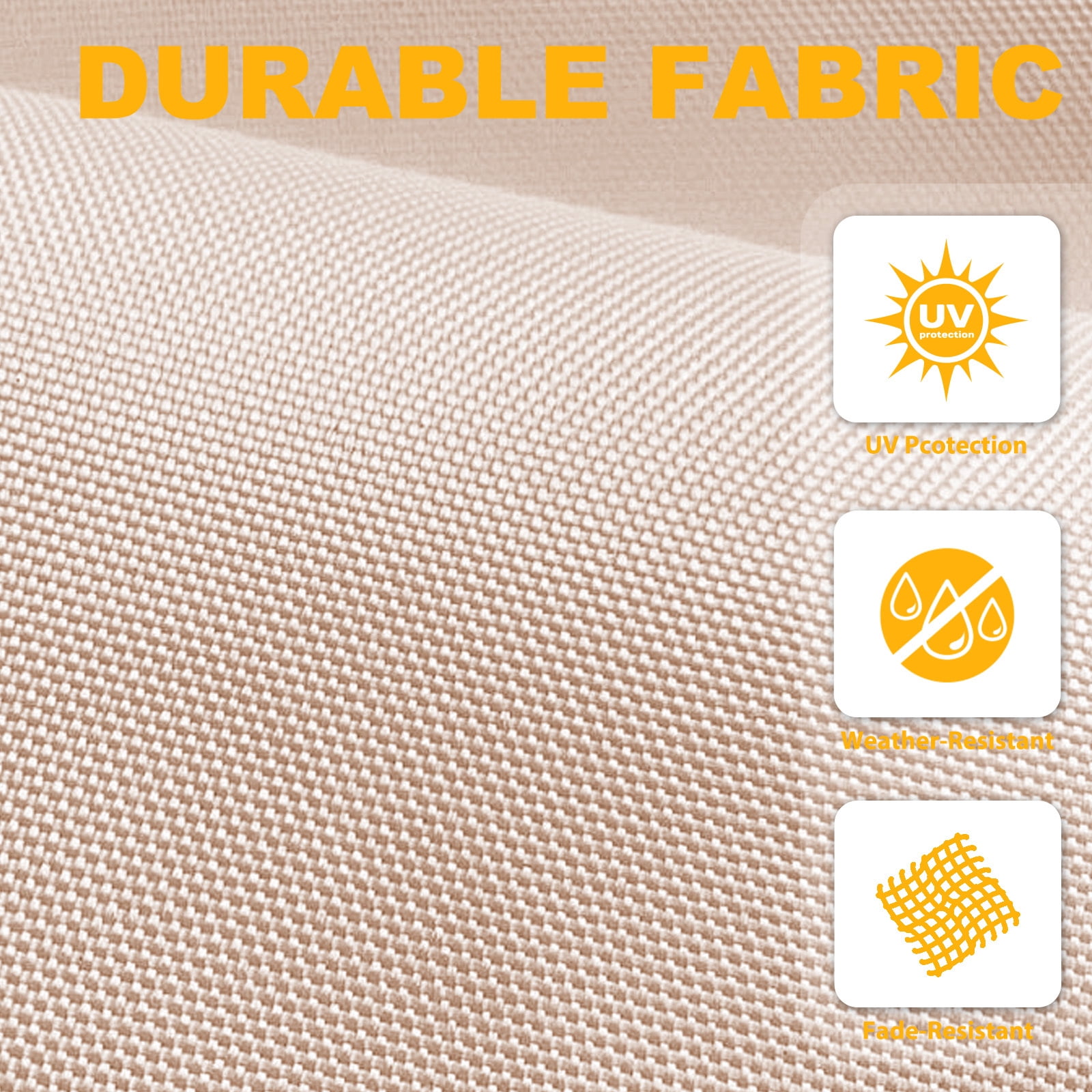 FUNDAZE 10ft Patio Umbrella, Hanging Cantilever Offset Outdoor Umbrella with Tilting for Deck Backyard, Base Sold Separately,Beige
