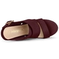 thumbnail image 4 of Women's Platform Heels Ankle Strap Wedges Sandals, 4 of 6