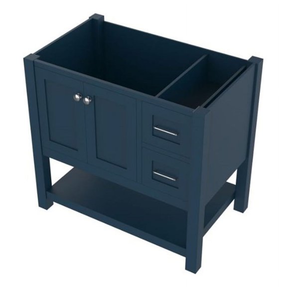 Alya Bath Wilmington 35"W Wood Vanity with No Top in Gray Finish