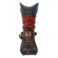 thumbnail image 4 of Rustic Western Patriotic Texas State Flag Cowboy Boot Money Coin Piggy Bank, 4 of 9